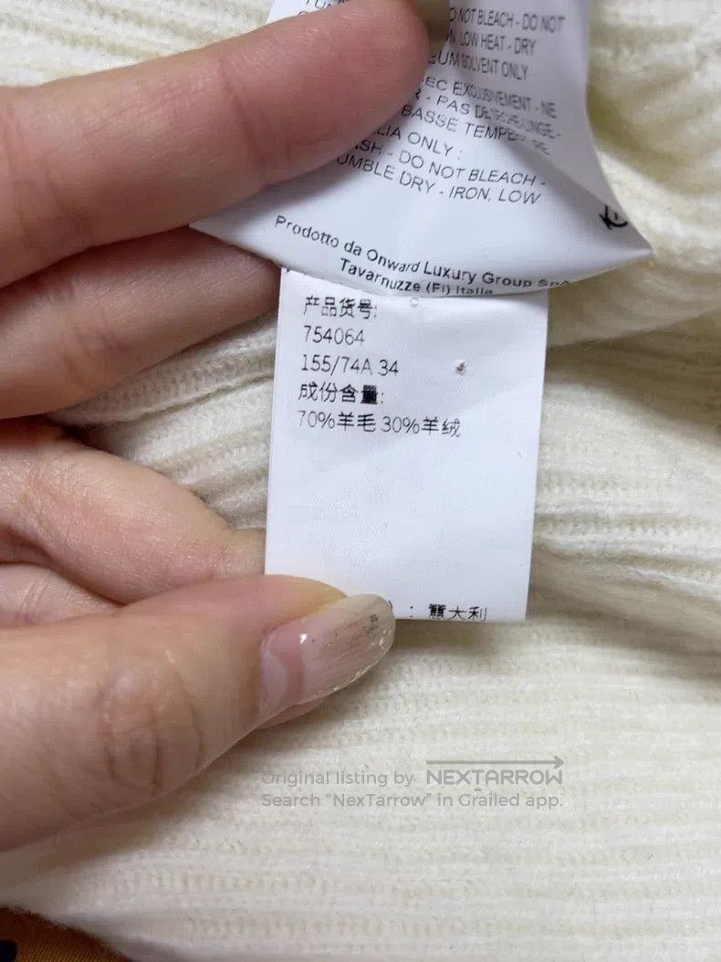 Jil Sander Jil Sander size 34 White Wool Knit Top Size M / US 6-8 / IT 42-44 - 9 Thumbnail