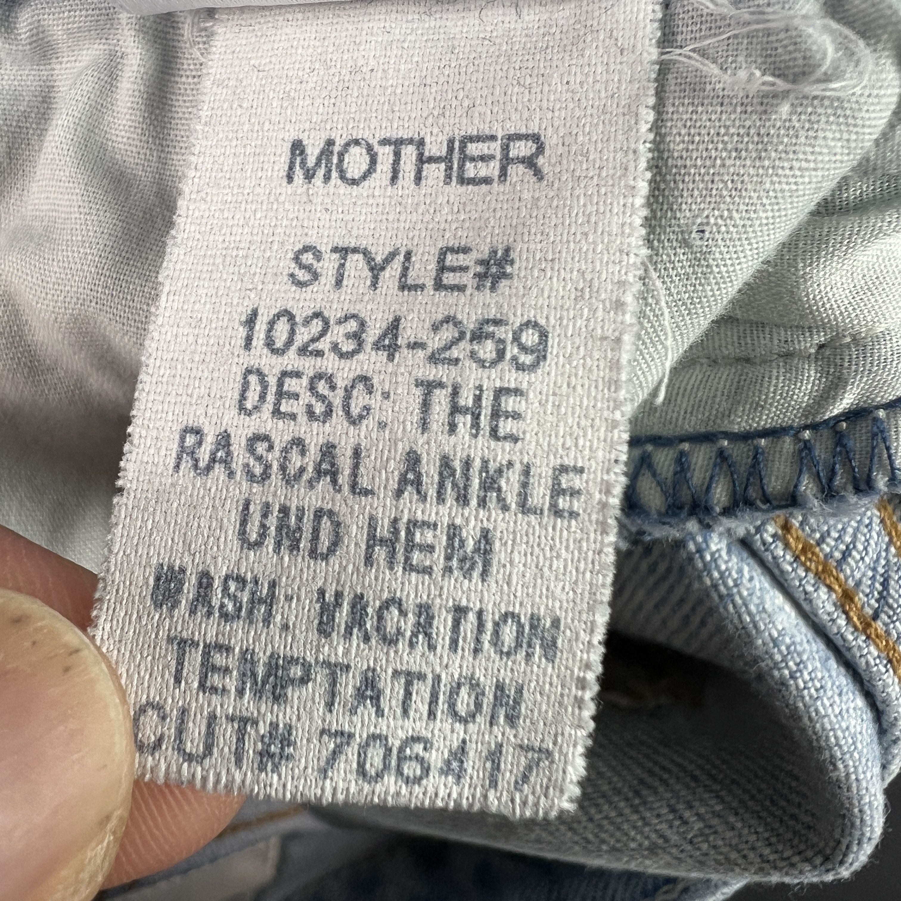 MOTHER Mother Jeans Rascal Ankle Undone Hem Blue Distressed Denim Size 25" / US 0 / IT 36 - 11 Thumbnail