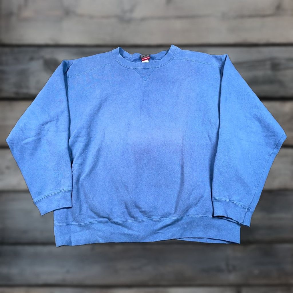 Vintage VINTAGE Pro Spirit Sweatshirt Mens XL Blue Crewneck Oversized 90s Faded Distressed Pullover Cotton-Poly Heavyweight Size US XL / EU 56 / 4 - 1 Thumbnail