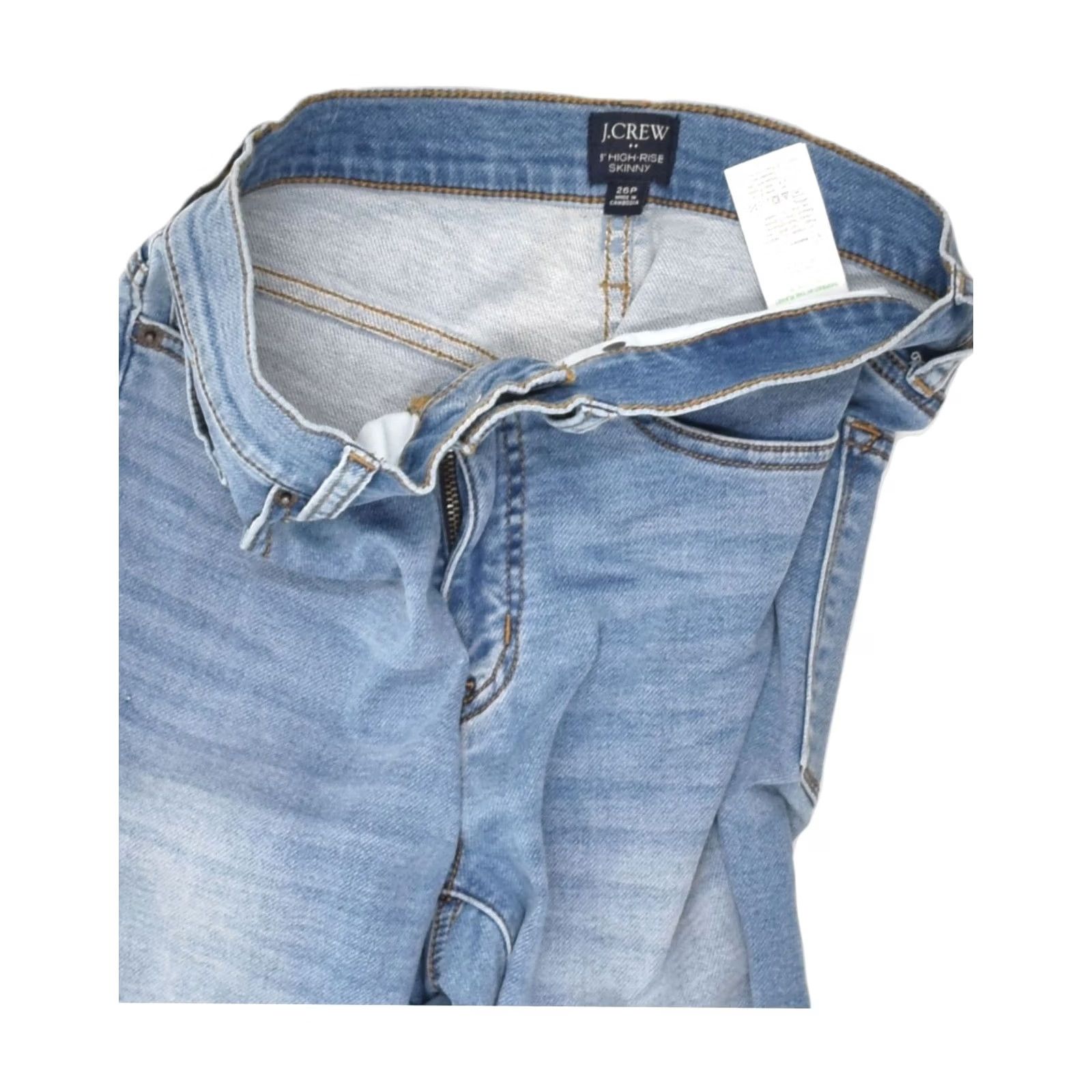 J.Crew J. CREW Womens Petite Skinny Jeans Blue Cotton W26 L25 Size 26" / US 2 / IT 38 - 3 Thumbnail