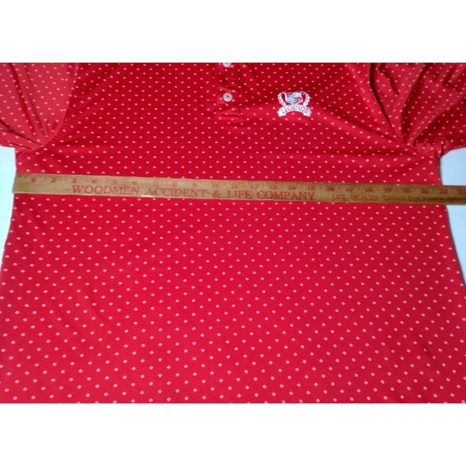 Footjoy FootJoy Polo Shirt Men M Red Golf Club Logo Geometric Short Sleeve Button Collar Regular Fit Size US M / EU 48-50 / 2 - 4 Thumbnail