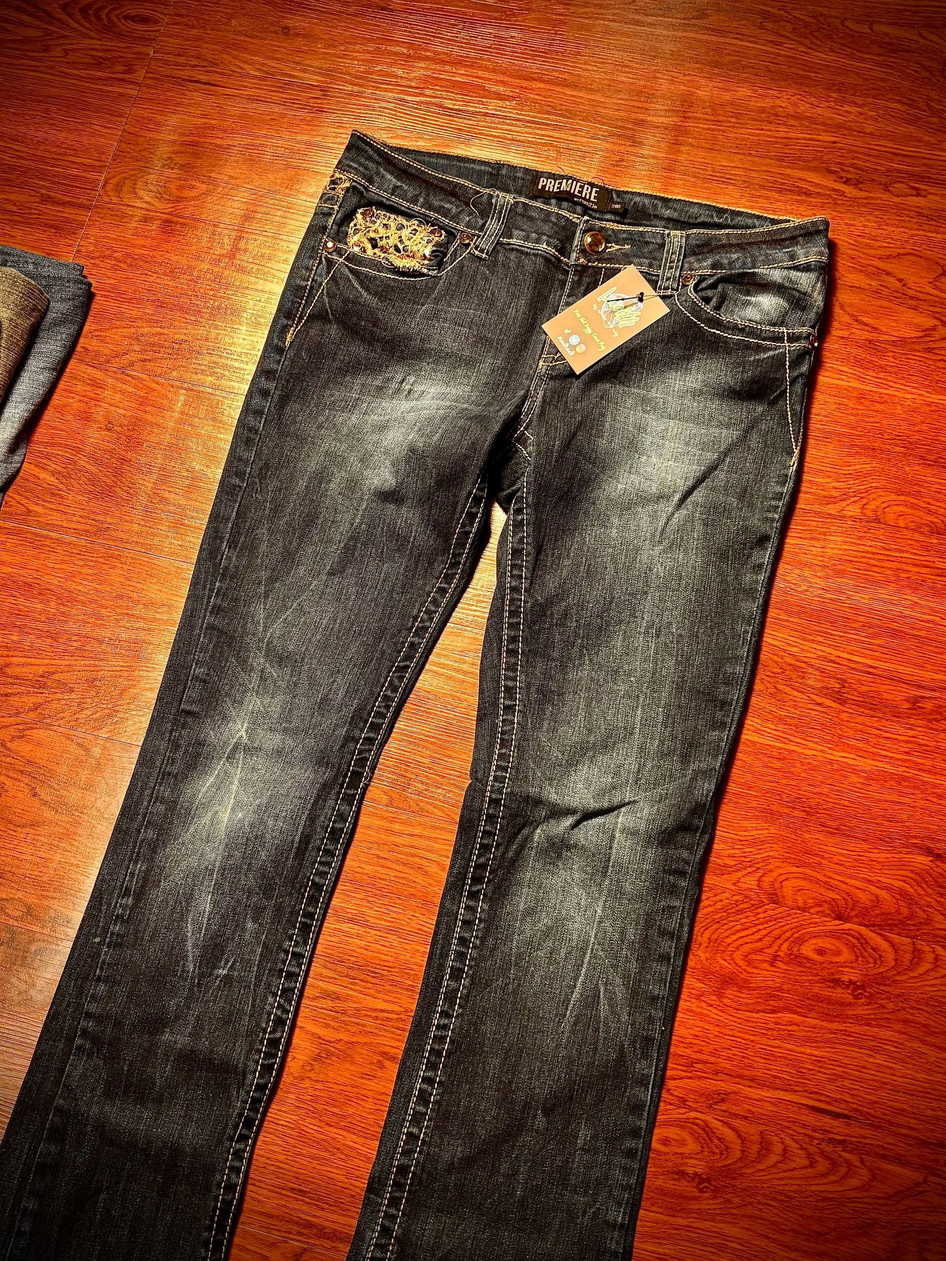 Miss Me Vintage Y2K Areu21 Premier Jeans Bling Denim Pants Size 32" / US 10 / IT 46 - 4 Thumbnail
