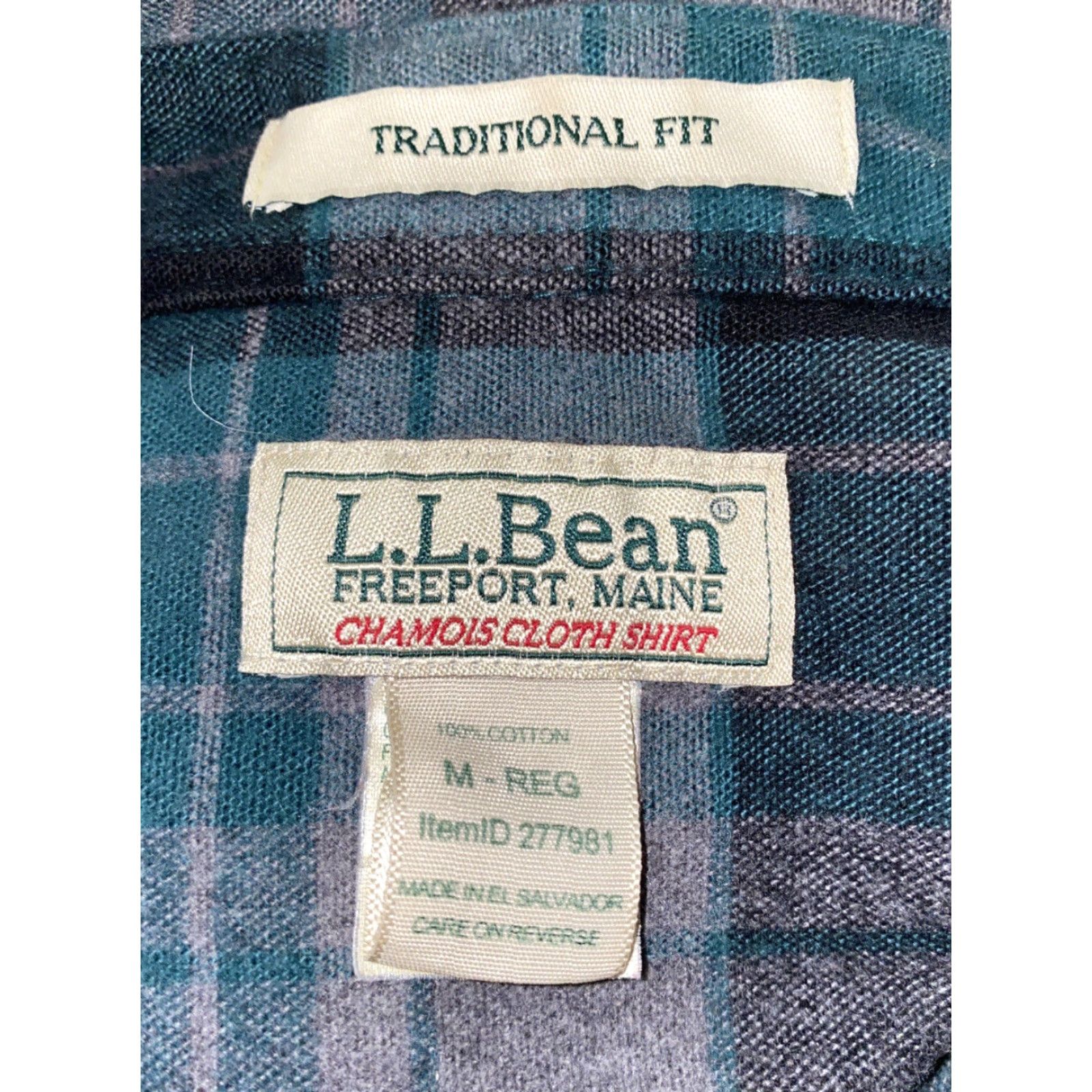 Vintage LL Bean Men's Plaid Long Sleeve Shirt Size M Casual Cotton Green/Gray Button-Up Size US M / EU 48-50 / 2 - 6 Thumbnail