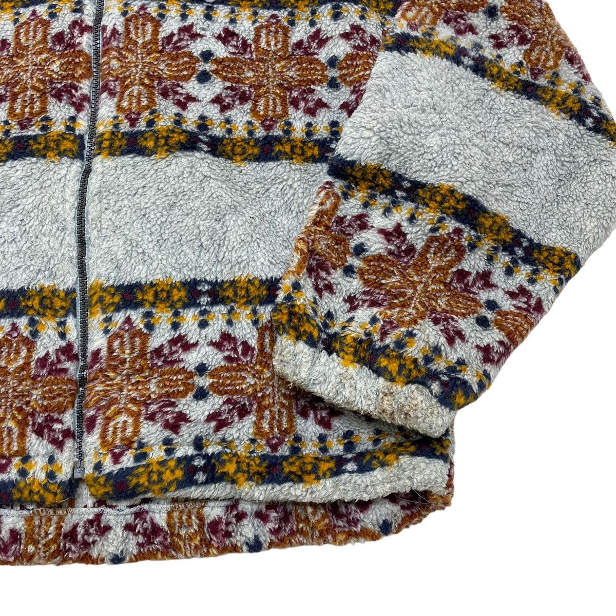 Ellesse 📣Vintage Elllsese Aztec Fleece Native Printed Hooded Jacket Size L / US 10 / IT 46 - 4 Thumbnail