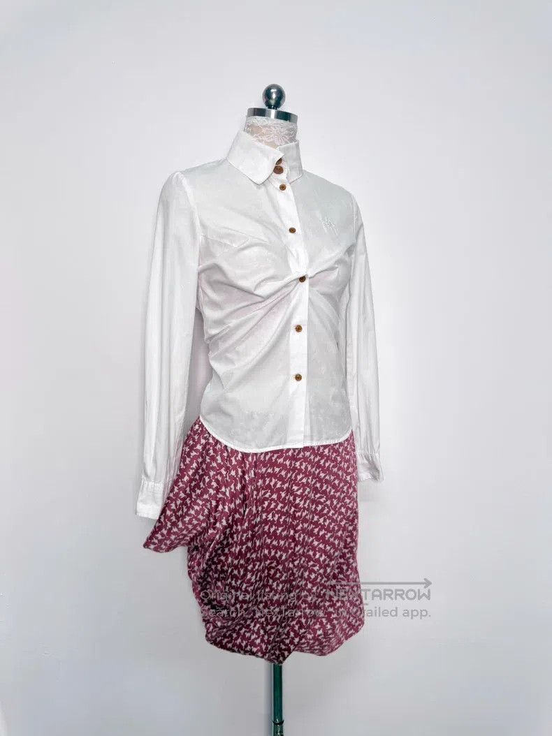 Vivienne Westwood Vivienne Westwood White Saturn Collar Long Sleeve Shirt, w Size M / US 6-8 / IT 42-44 - 2 Thumbnail
