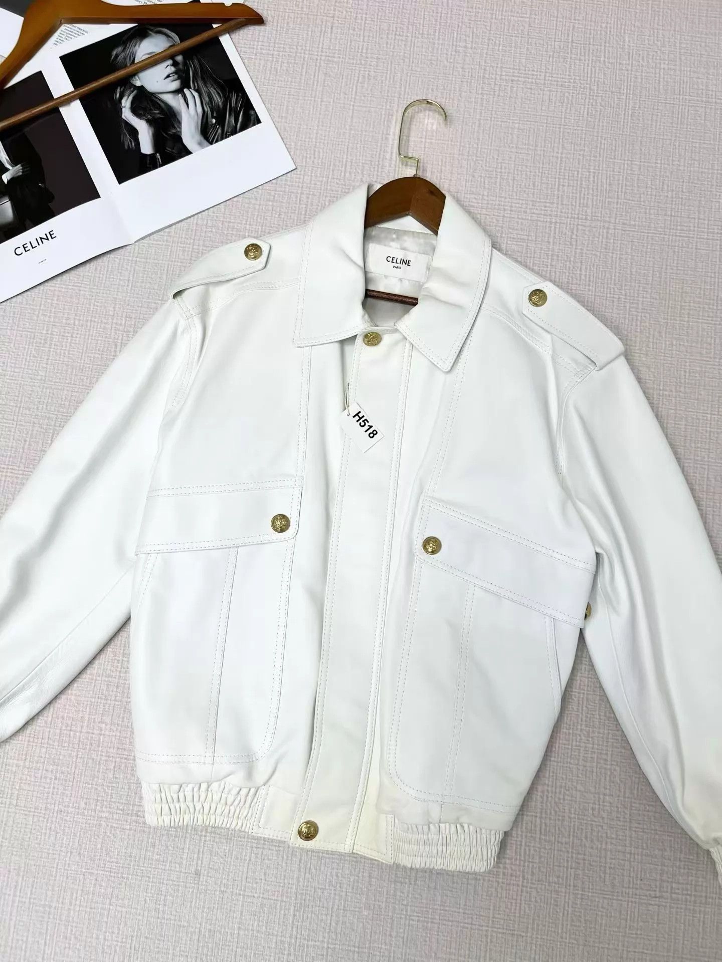 Celine CELINE metal buckle leather unisex jacket 36 mint Size XS / US 0-2 / IT 36-38 - 2 Thumbnail
