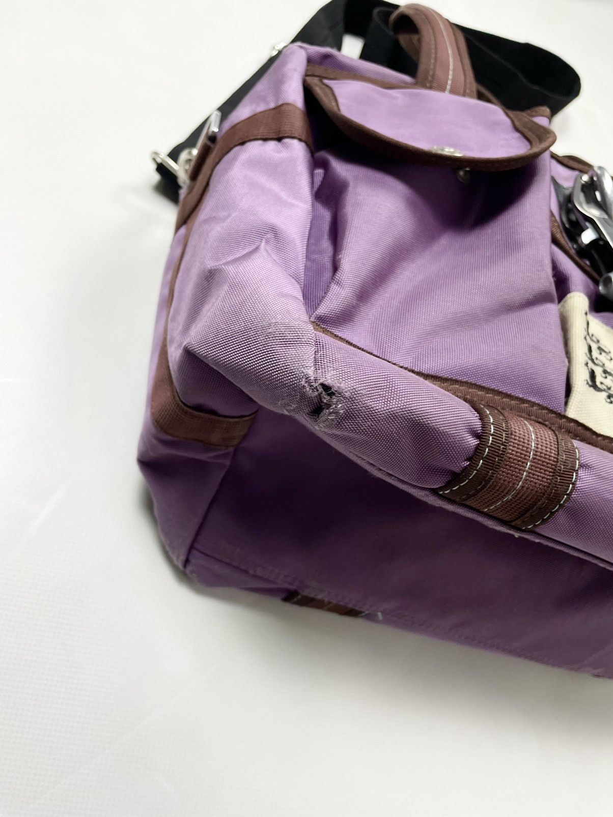 Japanese Brand George Gina & Lucy Six Pack Vintage Purple Carabiner Bag GGL Size ONE SIZE - 5 Thumbnail