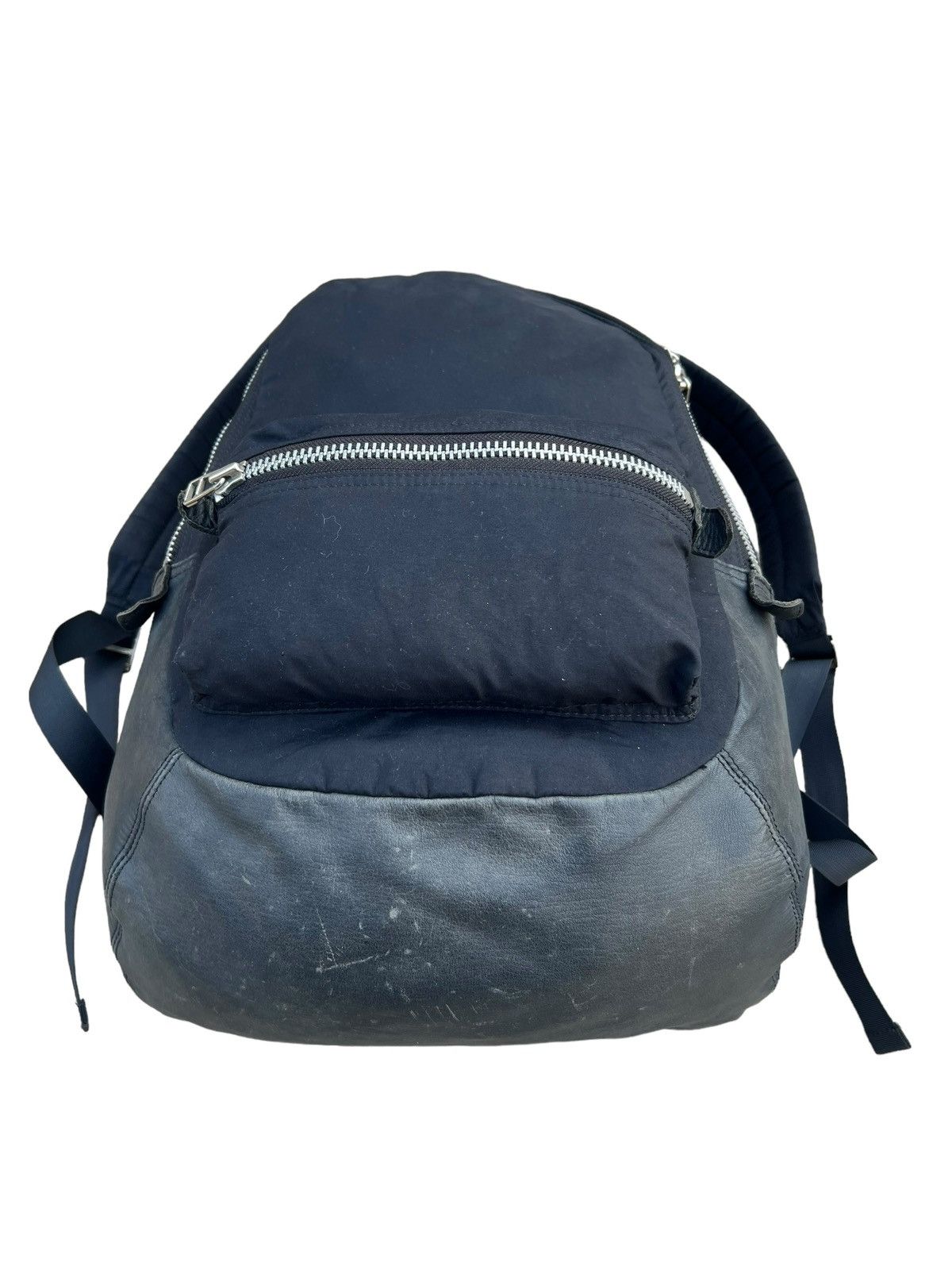 Leather Vintage Lounge Lizard Patina Leather Nylon Backpack Bag Size ONE SIZE - 8 Thumbnail