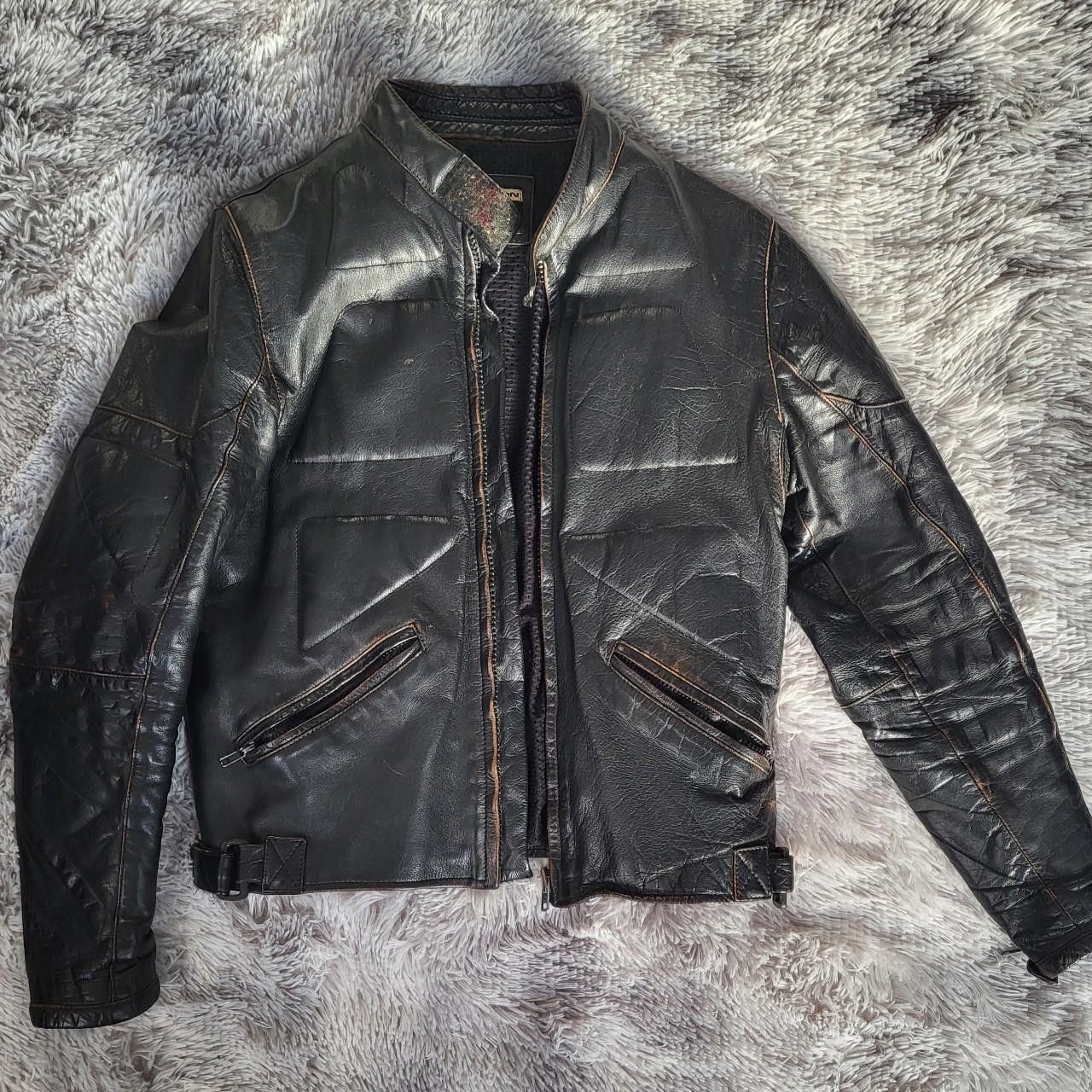 Other Chyston Men's Leather Jacket Black Leather Size L Size US L / EU 52-54 / 3 - 4 Thumbnail