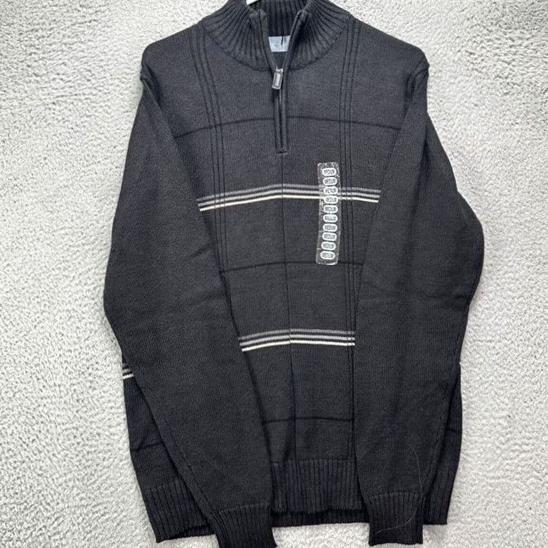 Oscar De La Renta Oscar de la Renta Sweater Pullover Quarter Zip Black Plaid Mens Medium NEW Size US M / EU 48-50 / 2 - 4 Thumbnail