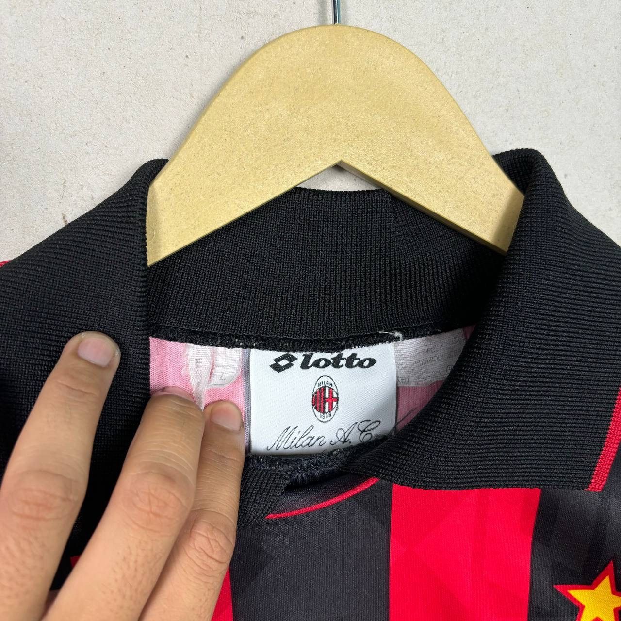 Lotto Sport Vintage AC Milan 1993 1994 Lotto Motta Long Sleeve Jersey L Size US L / EU 52-54 / 3 - 5 Thumbnail