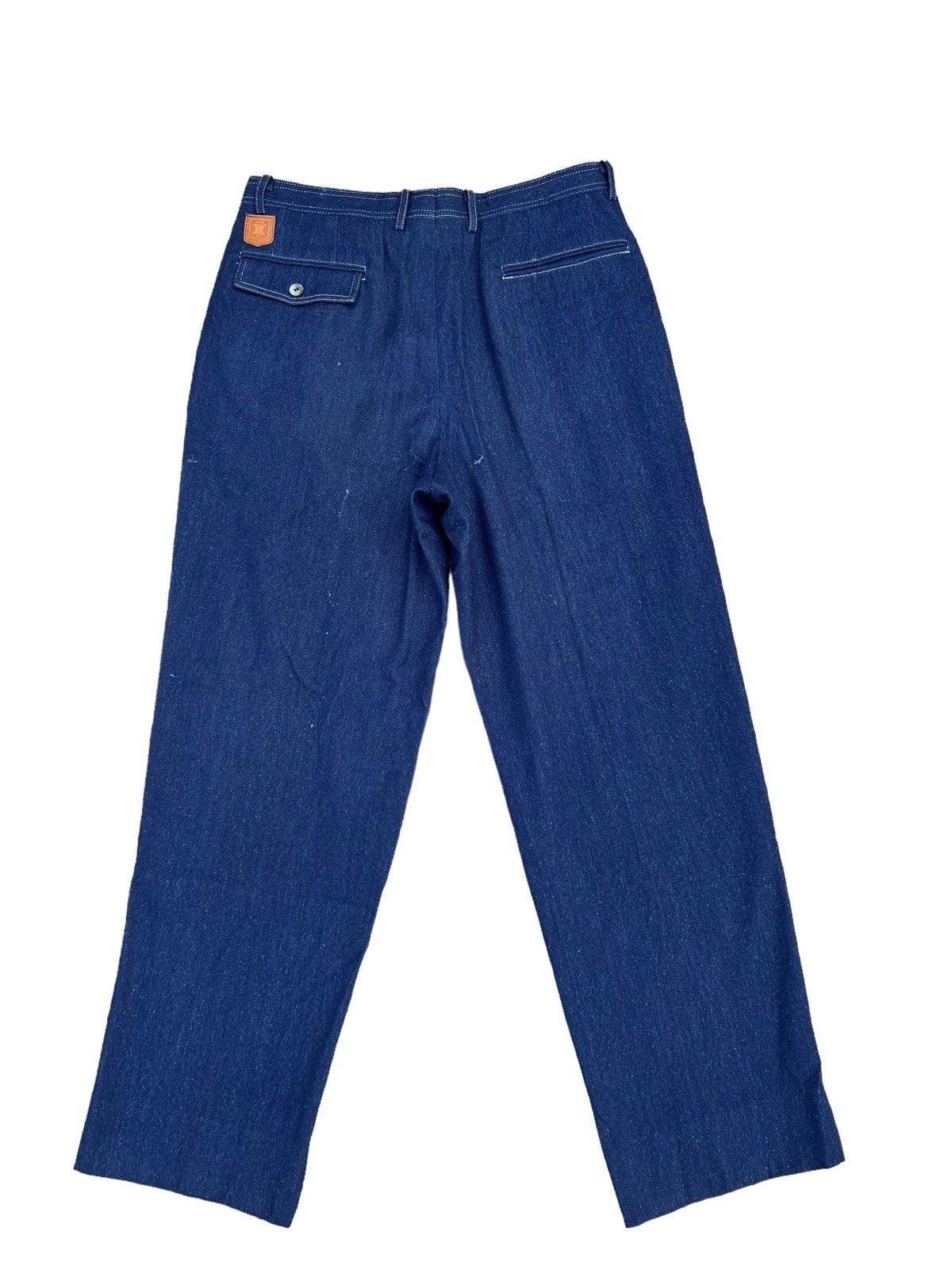 Celine Vintage 90s Celine Paris Distressed Wool Silk Trouser Pant Size US 32 / EU 48 - 13 Thumbnail
