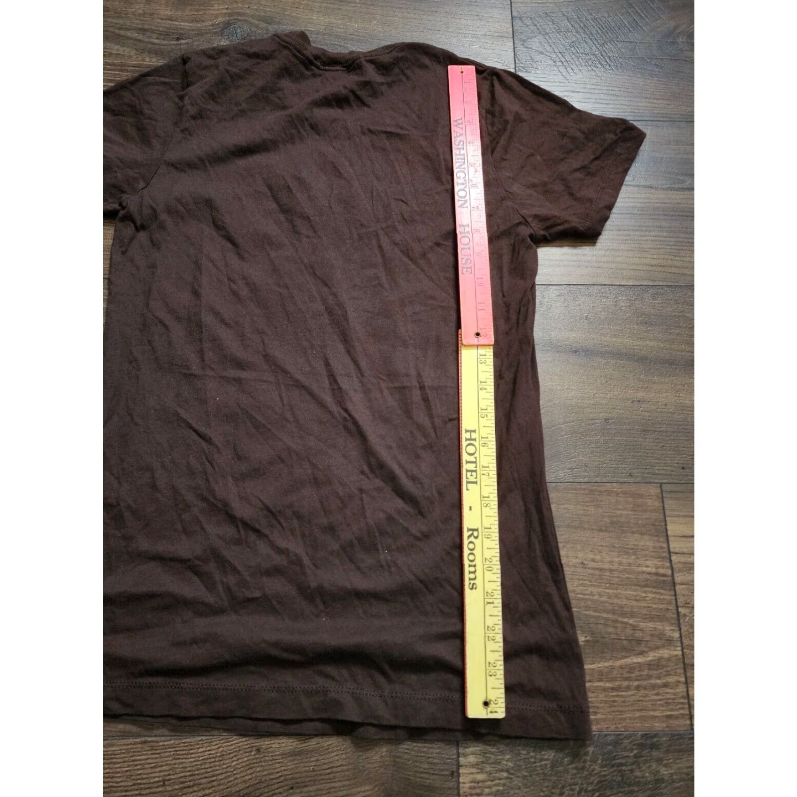 Shrimps Bubba Gump Shrimp Co. Juniors L Brown Cap Sleeve T-Shirt Life is Like a Box of Chocolates Womens Size L / US 10 / IT 46 - 3 Thumbnail