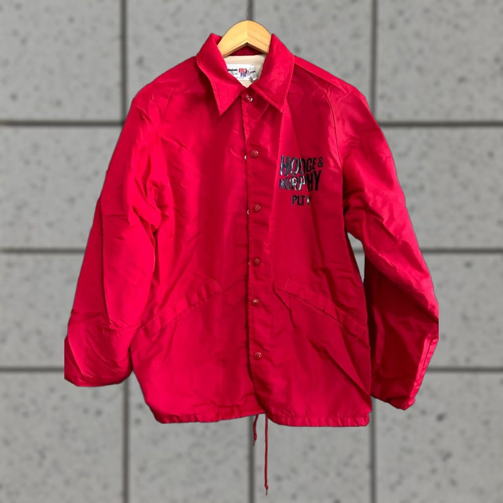 Vintage VINTAGE King Louie Pro Fit Manchester Jacket Mens Small Red Nylon Snap Collar 80s 70s Winter Spring Fall Size US S / EU 44-46 / 1 - 1 Thumbnail