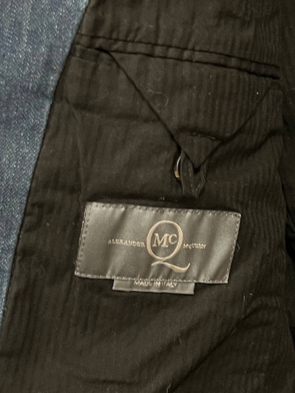 Alexander McQueen 💎 Alexander Mcqueen Denim Avant Garde Pocket blazer Size 52R - 8 Thumbnail