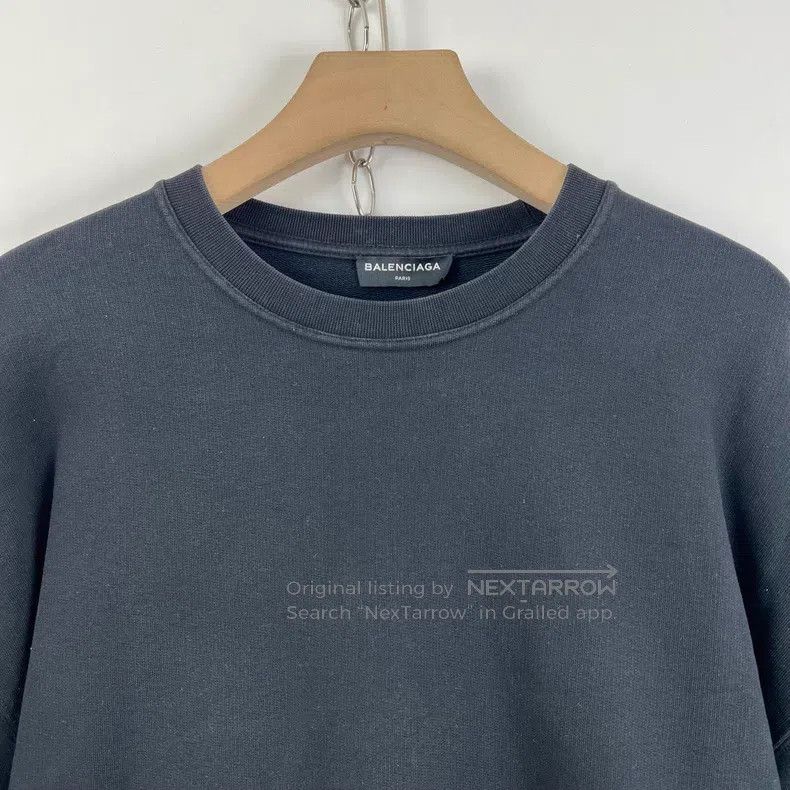 Balenciaga Balenciaga Black Crew Neck Sweatshirt Size US M / EU 48-50 / 2 - 6 Thumbnail
