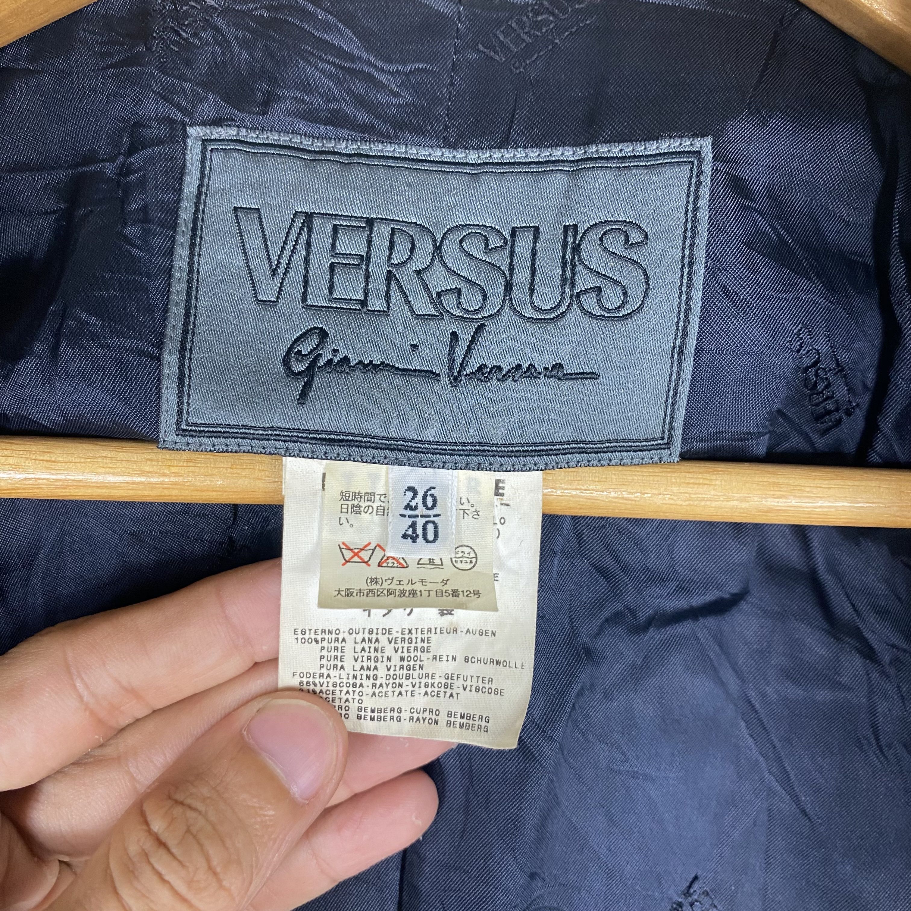 Versace 💥VERSACE RICH BLACK BLAZER JACKET Size S / US 4 / IT 40 - 10 Thumbnail