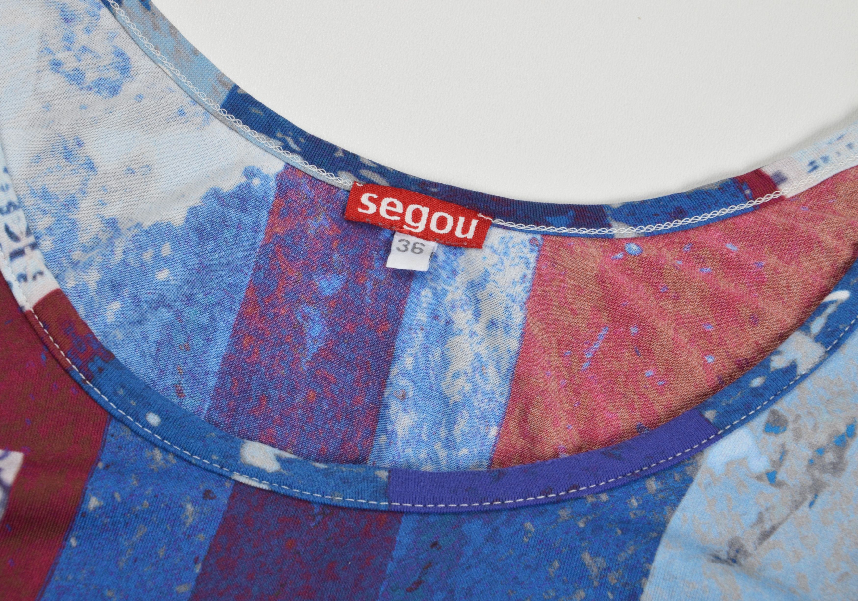 Vintage Vintage Segou Y2K Mesh Abstract Graphic Print Stretch Top Size S / US 4 / IT 40 - 7 Thumbnail