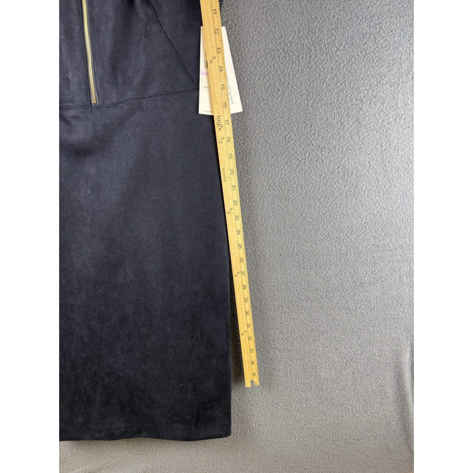Calvin Klein CALVIN KLEIN NWT $134 Navy Faux Suede Pencil Dress Size 6 Size M / US 6-8 / IT 42-44 - 6 Thumbnail