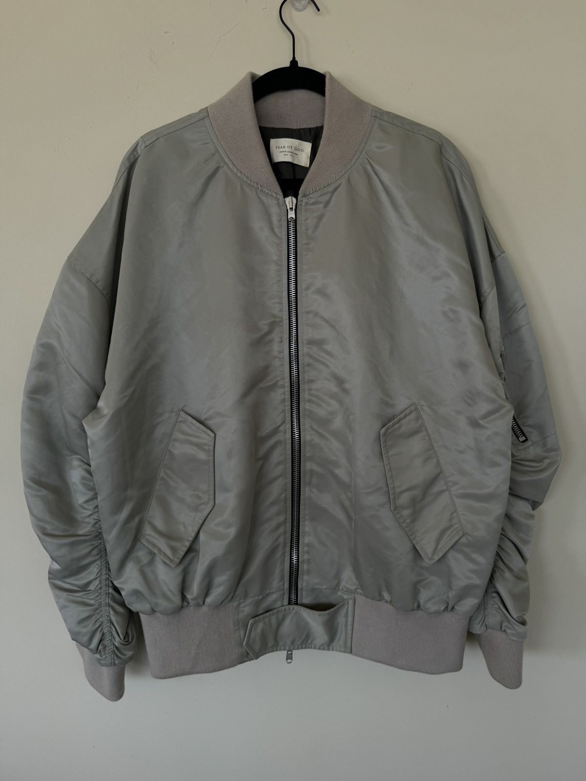 FEAR OF GOD SILVER 4TH COLLECTION BOMBER JACKET