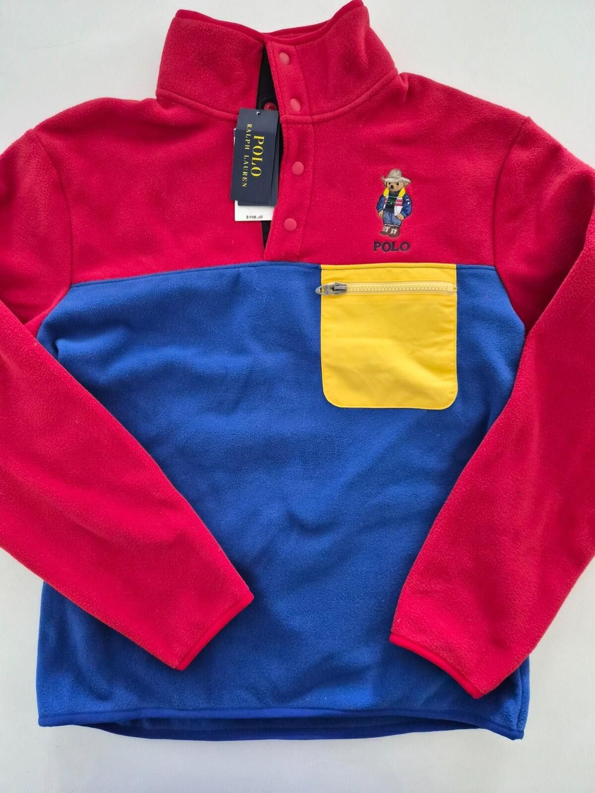Polo Ralph Lauren Polo Ralph Lauren Cowboy Bear Snap Fleece Pullover Men’s S Size US S / EU 44-46 / 1 - 1 Thumbnail