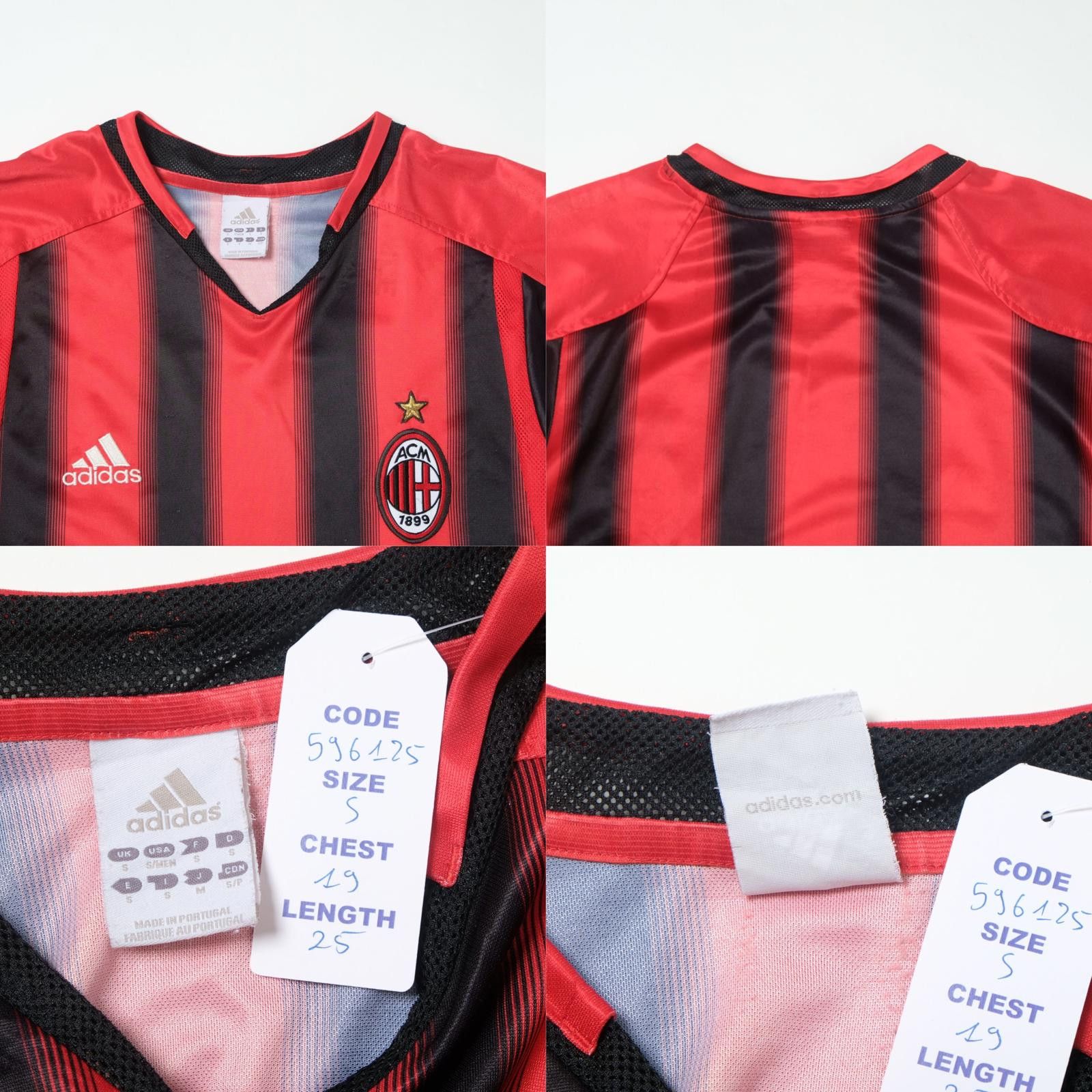 Adidas 2004/05 AC Milan Home Shirt Adidas (S) Size US S / EU 44-46 / 1 - 4 Thumbnail