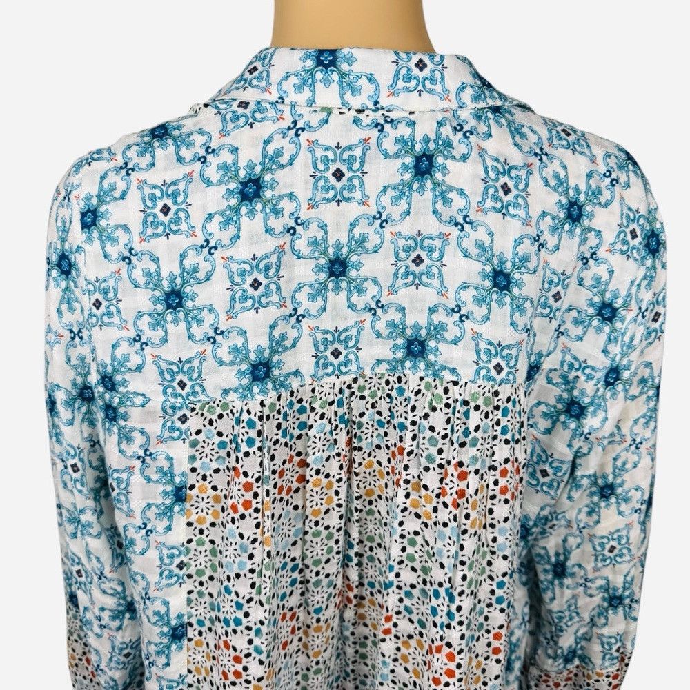 Other NWT New Jane and Delancey Patchwork Rayon Long Sleeve Shirt Size S / US 4 / IT 40 - 9 Thumbnail