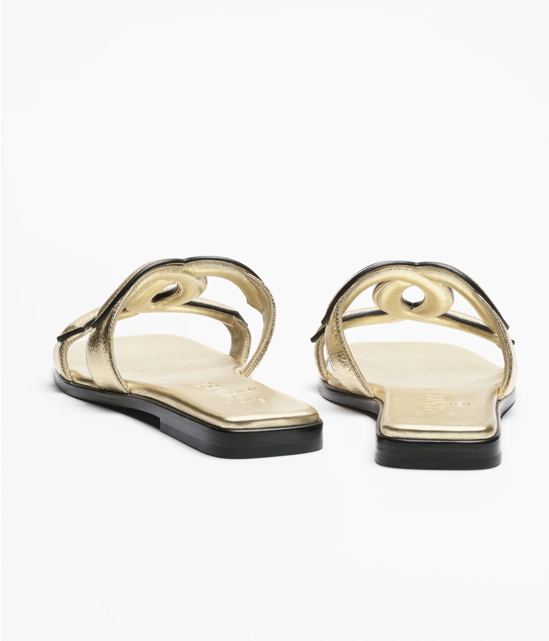 Chanel 26S Golden Leather XL CC Logo Mule Slide Flat Sandal 40 Size US 10 / IT 40 - 18 Thumbnail