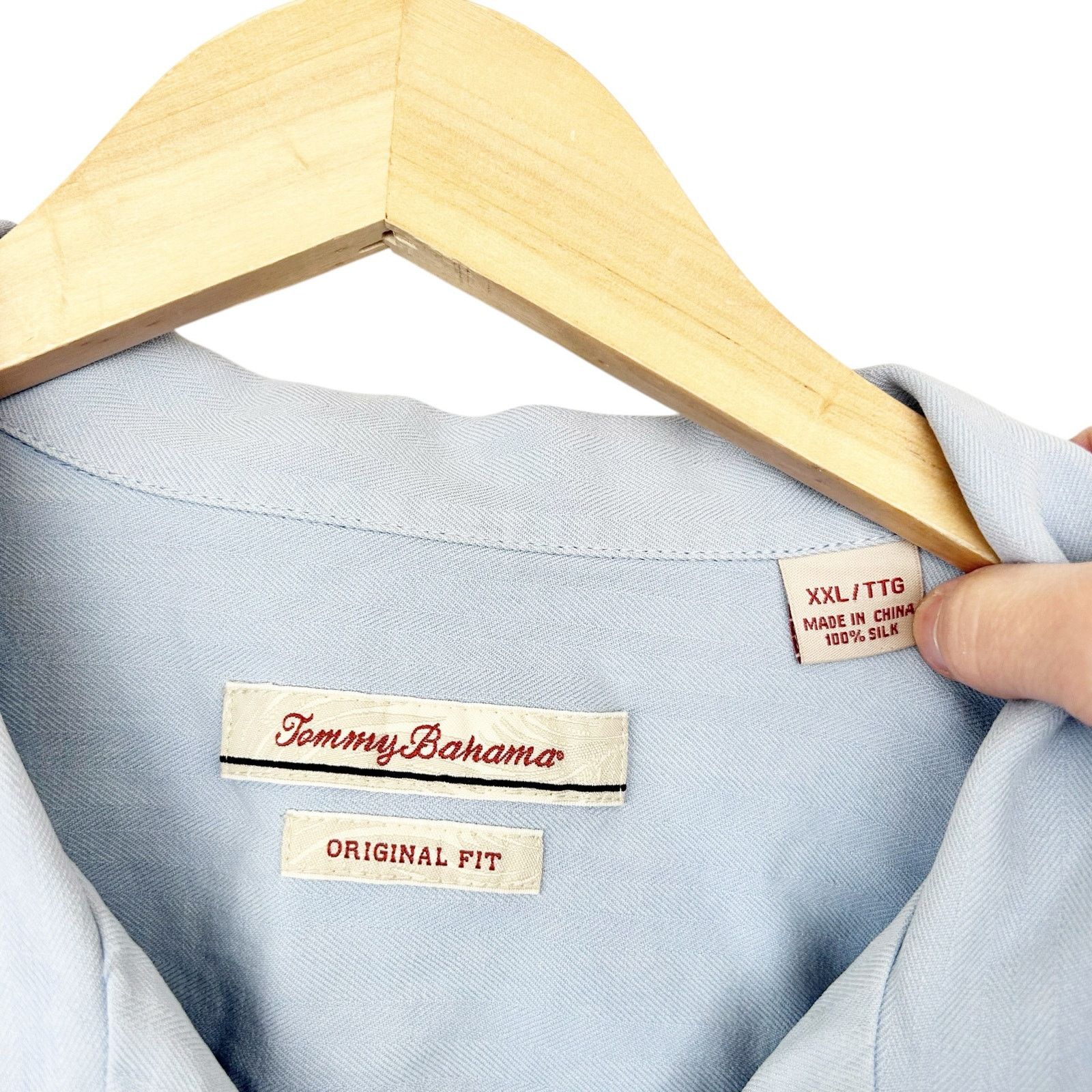 Tommy Bahama Tommy Bahama Blue 100% Silk Short Sleeve Button Down Sz XXL Size US XXL / EU 58 / 5 - 2 Thumbnail