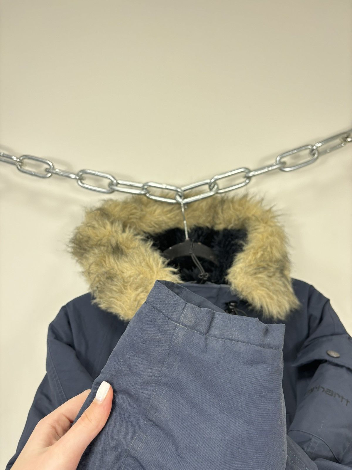 Carhartt Vintage Carhartt WIP Men’s Navy Fur Anchorage Parka Jacket Size US S / EU 44-46 / 1 - 16 Thumbnail