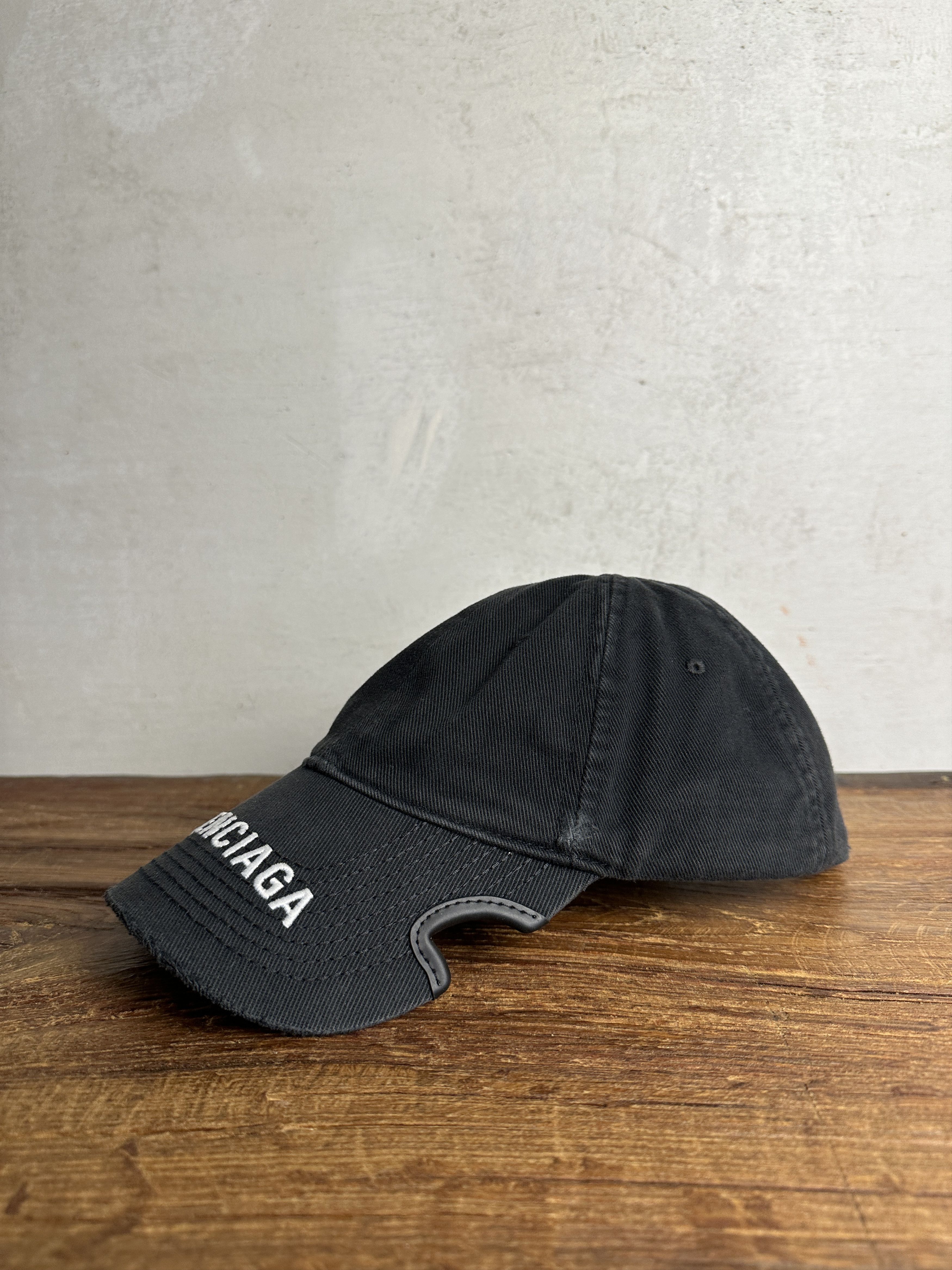 春早割 BALENCIAGA Cut-Outs denim baseball cap 帽子