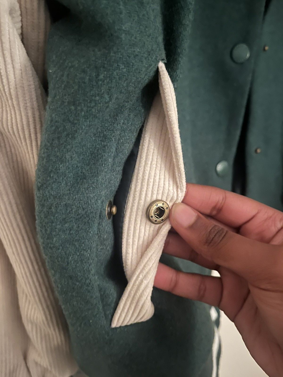 Other green/beige peace varsity jacket Size US M / EU 48-50 / 2 - 7 Thumbnail