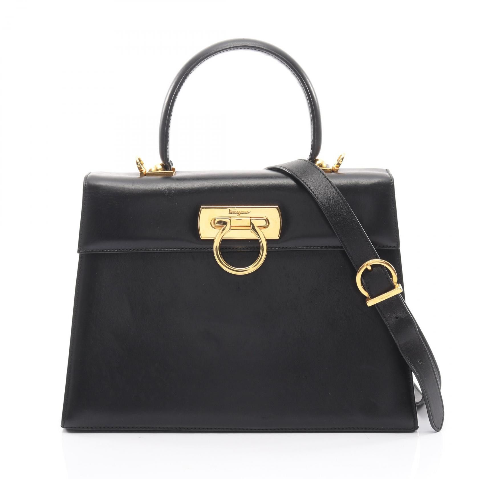 Salvatore Ferragamo Salvatore Ferragamo Salvatore Ferragamo Gancini Leather Handbag Leather Handbag DUTY FREE for USA Size ONE SIZE - 1 Thumbnail
