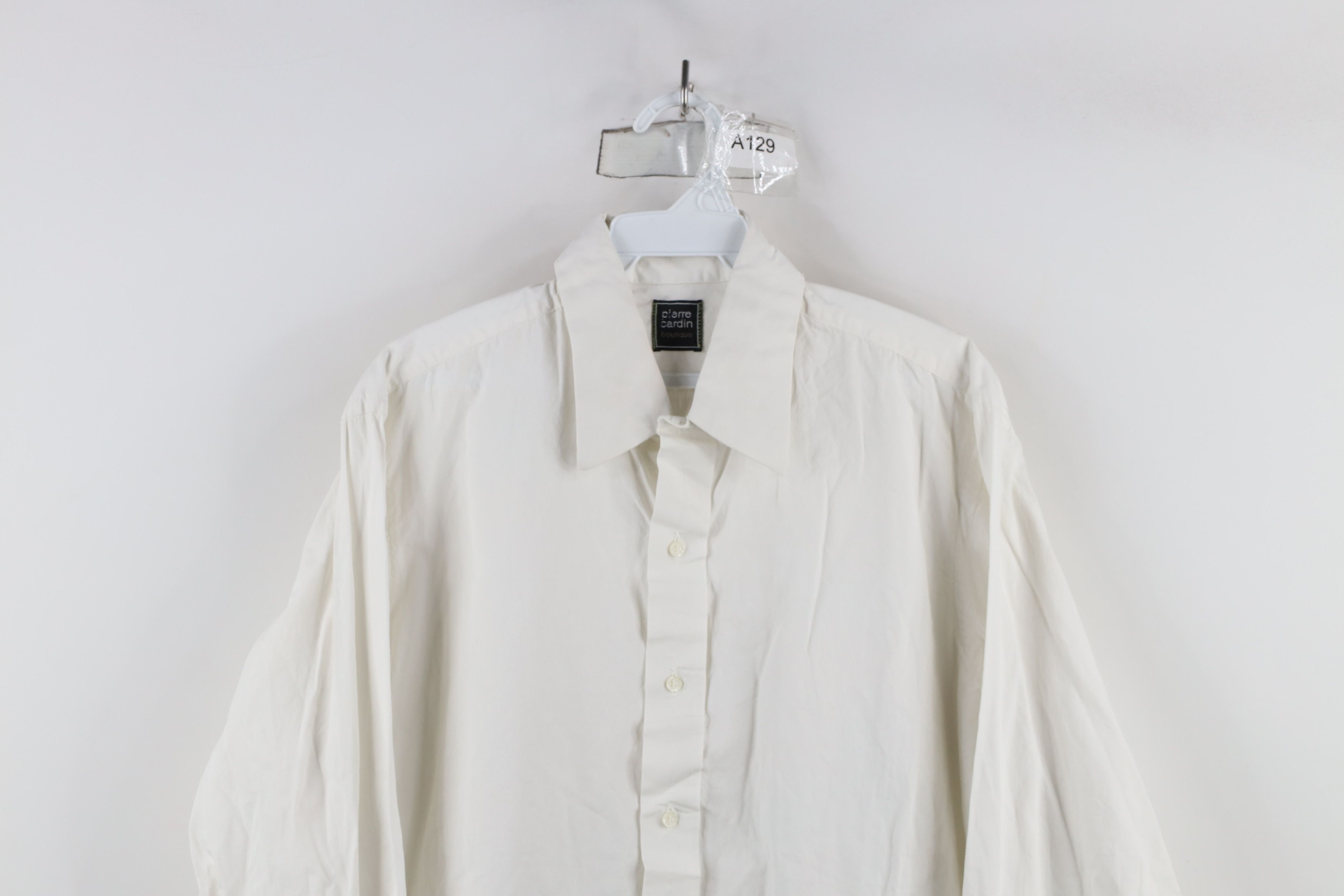 Pierre Cardin × Vintage Vintage 70s Pierre Cardin Boutique Button Shirt White USA Size US M / EU 48-50 / 2 - 2 Thumbnail