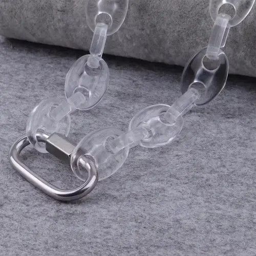 Jewelry Transparent Chain Lock Necklace Size ONE SIZE - 4 Thumbnail