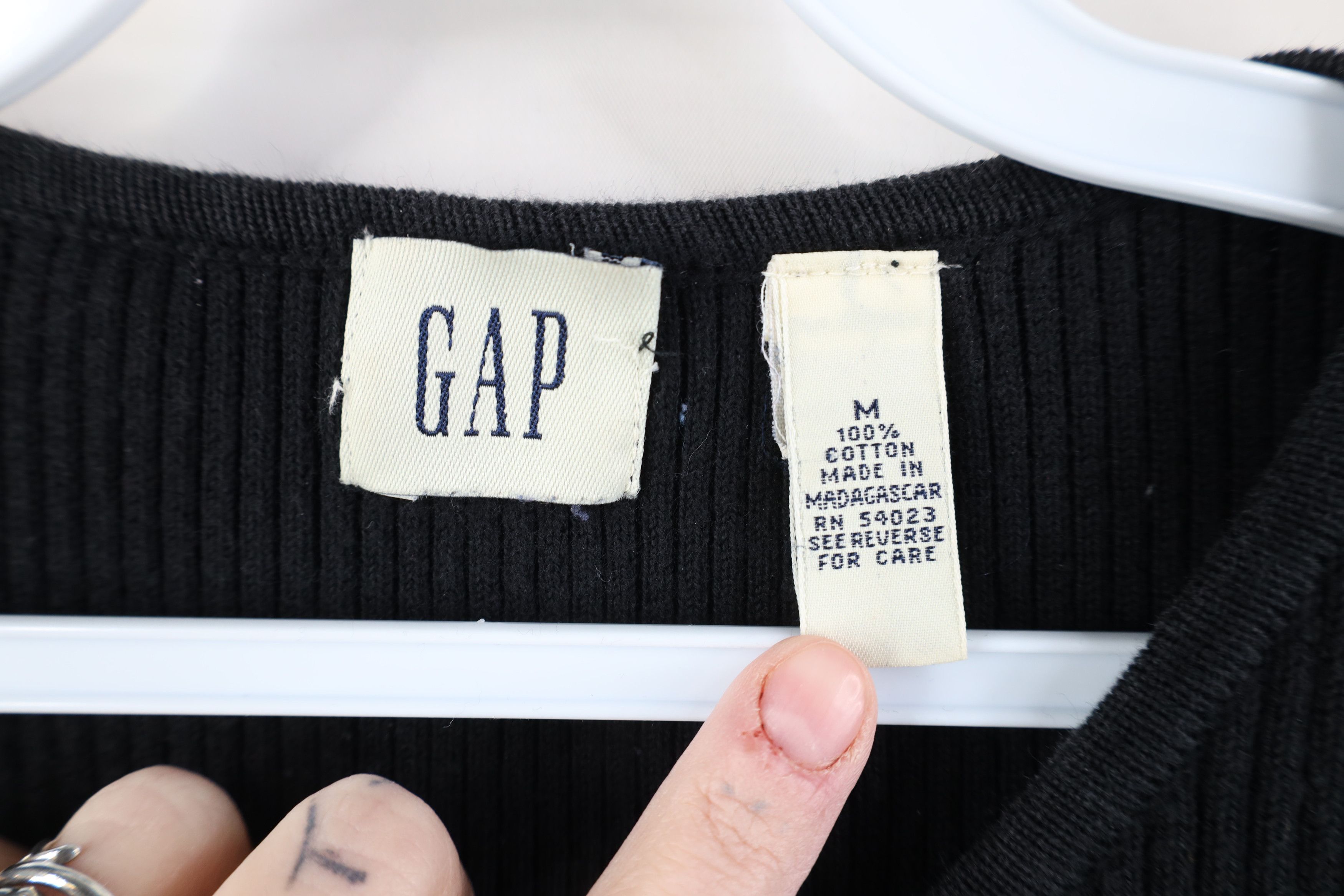 Gap Vintage 90s Y2K Gap Cropped Ribbed Knit Babydoll T-Shirt Size M / US 6-8 / IT 42-44 - 6 Thumbnail