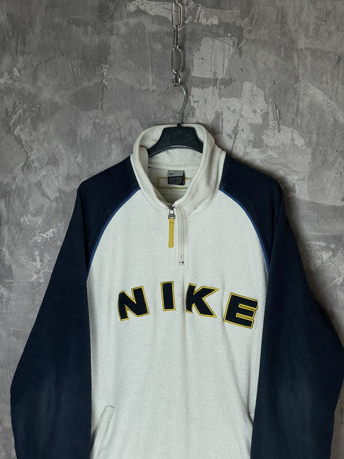 Vintage VINTAGE 90s Nike Rare fleece jacket hoodie big logo Nike Size US S / EU 44-46 / 1 - 2 Thumbnail