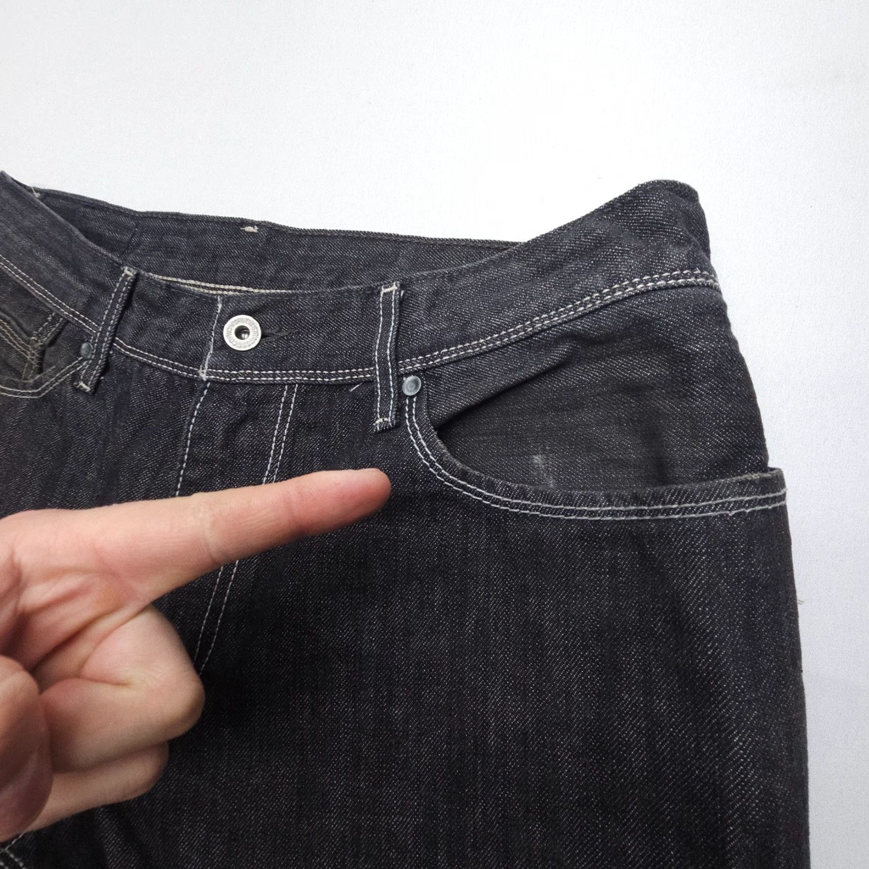 Levi's Levi's 514 Slim Straight Jeans Mens 32 x 29 Denim Black 2000s Y2K Vintage Theme American Jeans 5-Pocket Mens Size US 32 / EU 48 - 4 Thumbnail