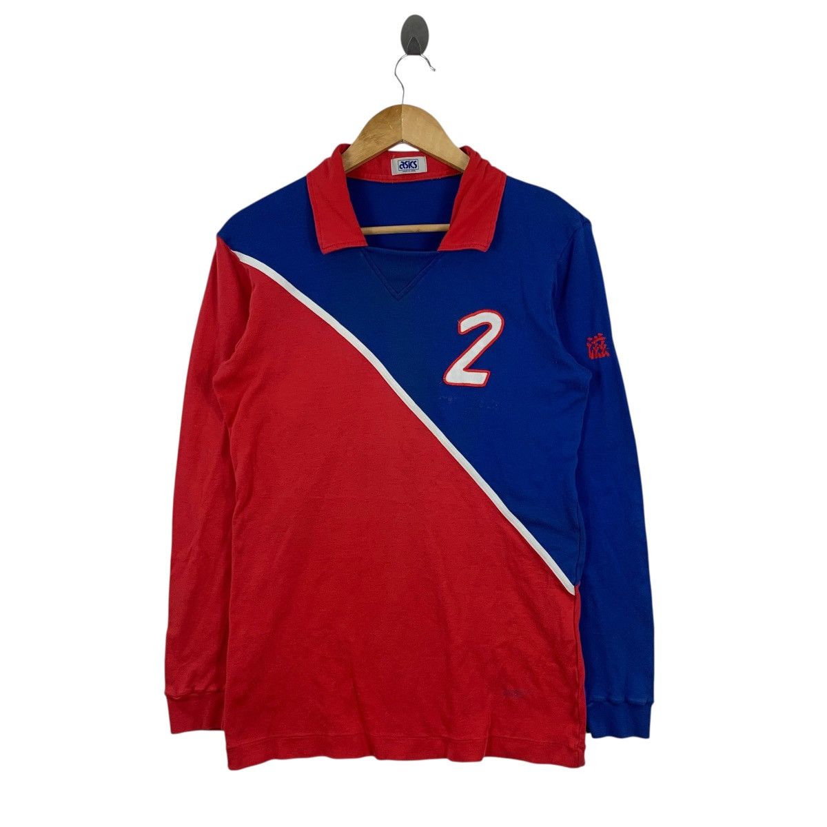 Vintage 90s ASICS JAPAN Asahi Kasei #2 Jersey Tshirt