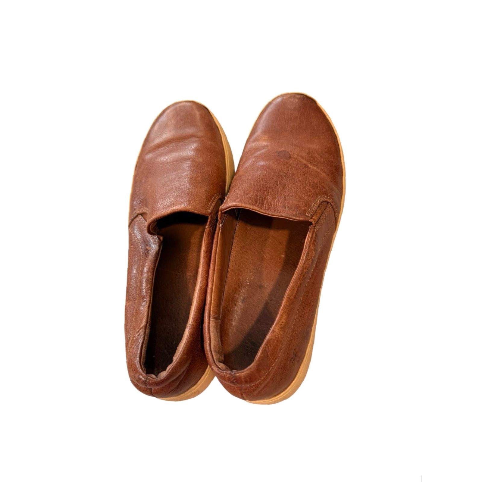 Frye Frye Lena Cognac Leather Slip On Sneakers Women’s Size 6.5 M (Slip-On, Flat) Size US 7 / IT 37 - 6 Thumbnail