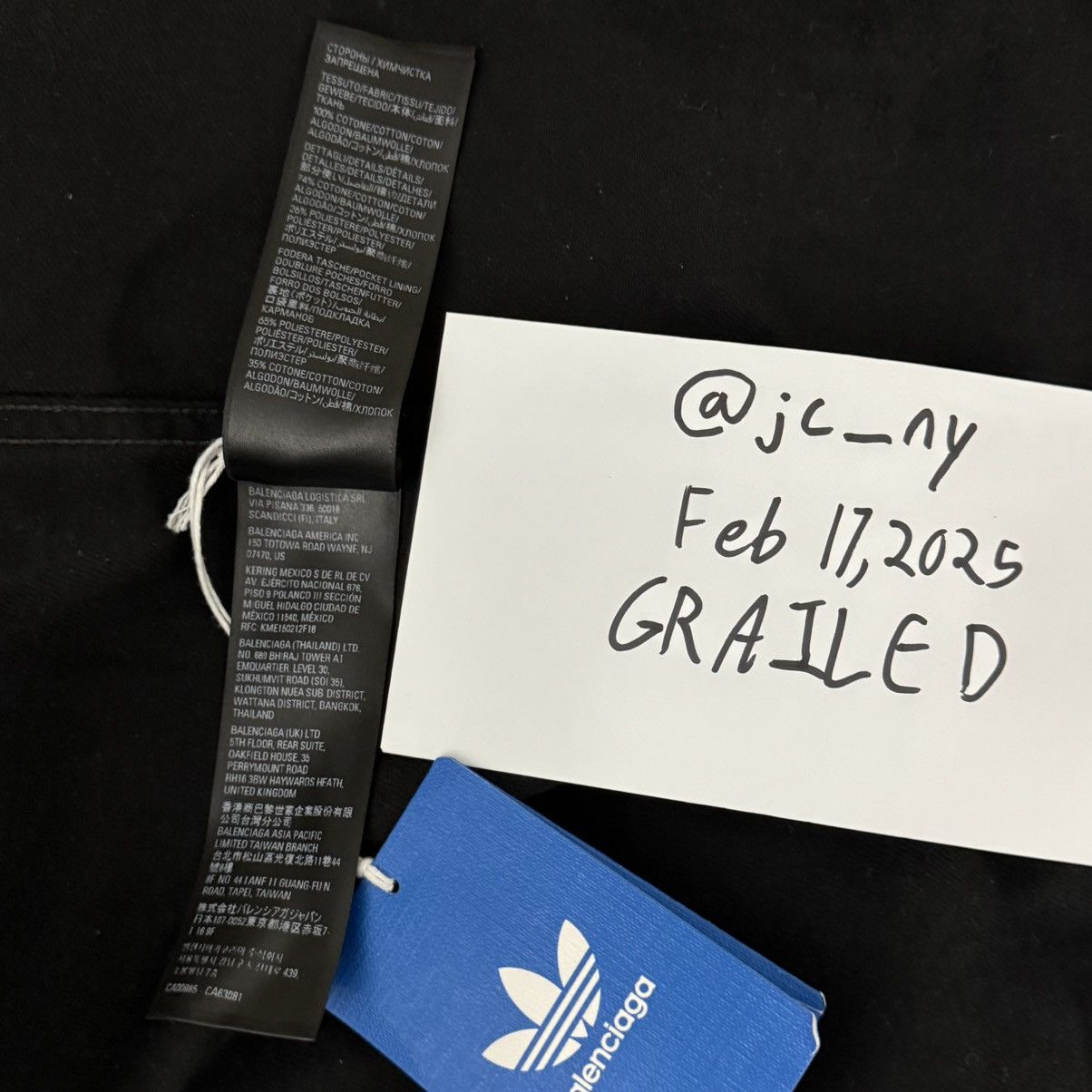 Balenciaga Balenciaga x Adidas Oversized Black Denim Jacket Size US XL / EU 56 / 4 - 8 Thumbnail