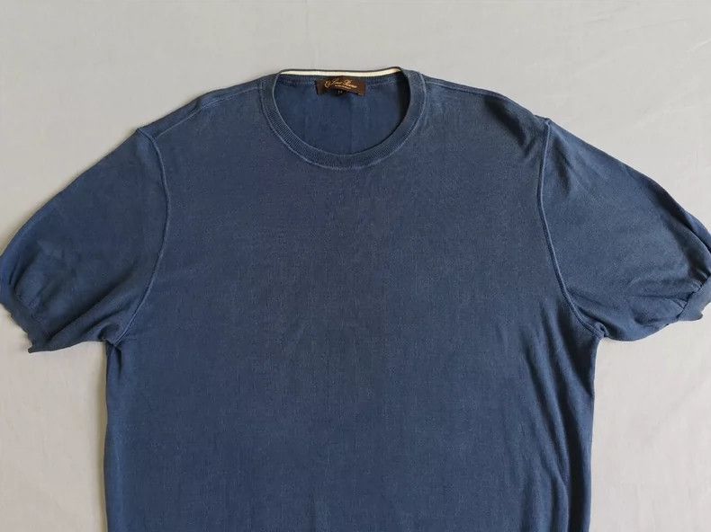 Loro Piana Loro Piana Cotton Knit Short Sleeve T-shirt- Size US XL / EU 56 / 4 - 2 Thumbnail
