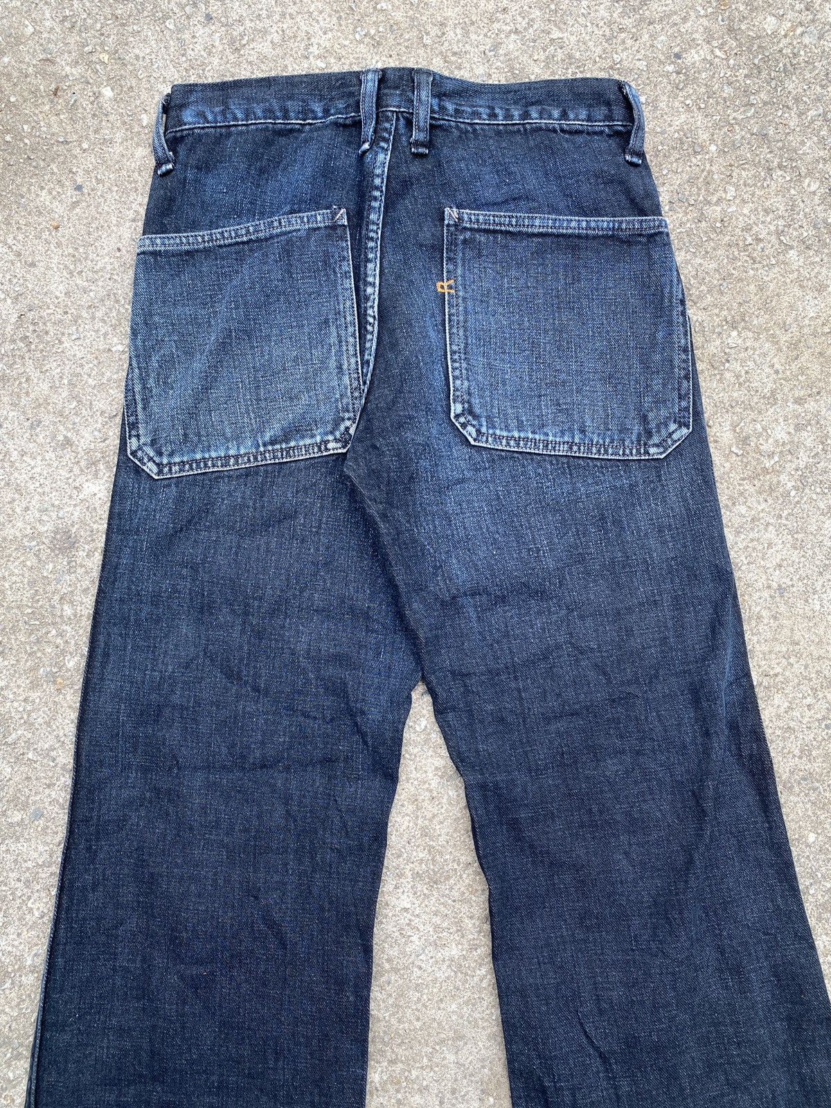 45rpm × Indigo × Japanese Brand 2000s - 45RPM Japan Fatigue Indigo Blue Faded Flare Denim Size US 26 / EU 42 - 8 Thumbnail