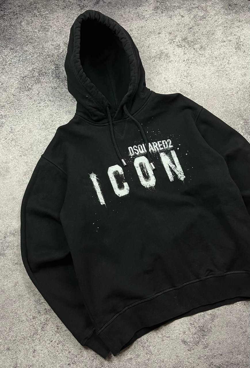 Dsquared2 Dsquared2 ICON Black Hoodie Big Logo Sweatshirt Size US L / EU 52-54 / 3 - 2 Thumbnail