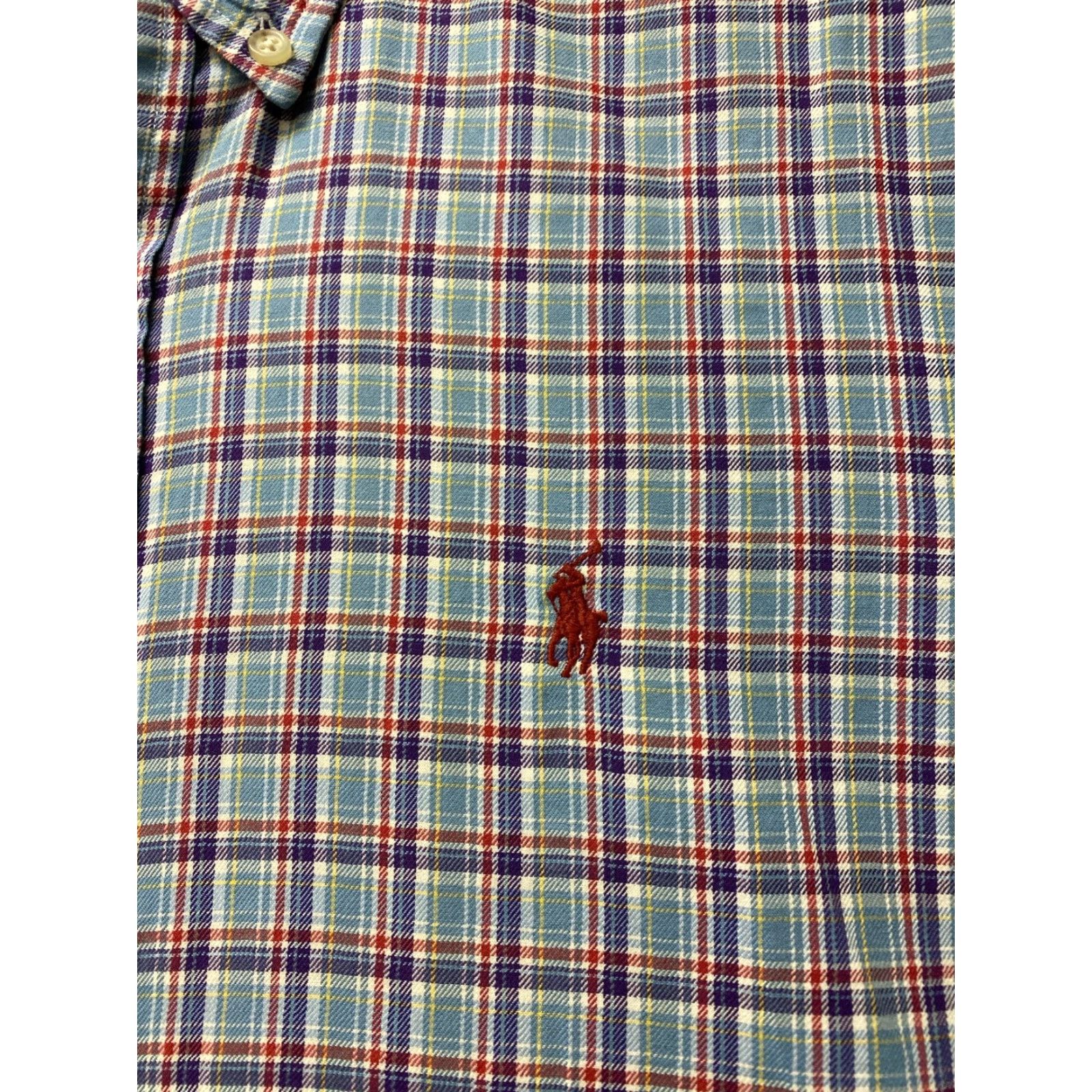 Ralph Lauren Ralph Lauren Plaid Dress Shirt Men Long Sleeve Button-Down Shirt L Red Multicolor Size US L / EU 52-54 / 3 - 2 Thumbnail