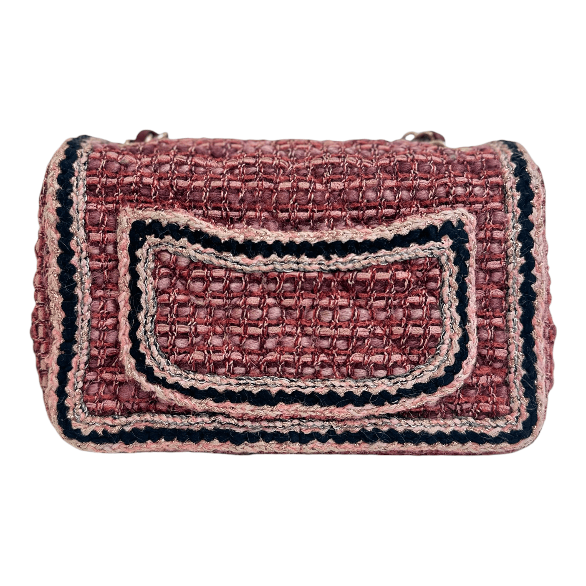 Chanel Chanel Mini Braided Classic Tweed Single Flap Bag Size ONE SIZE - 2 Thumbnail