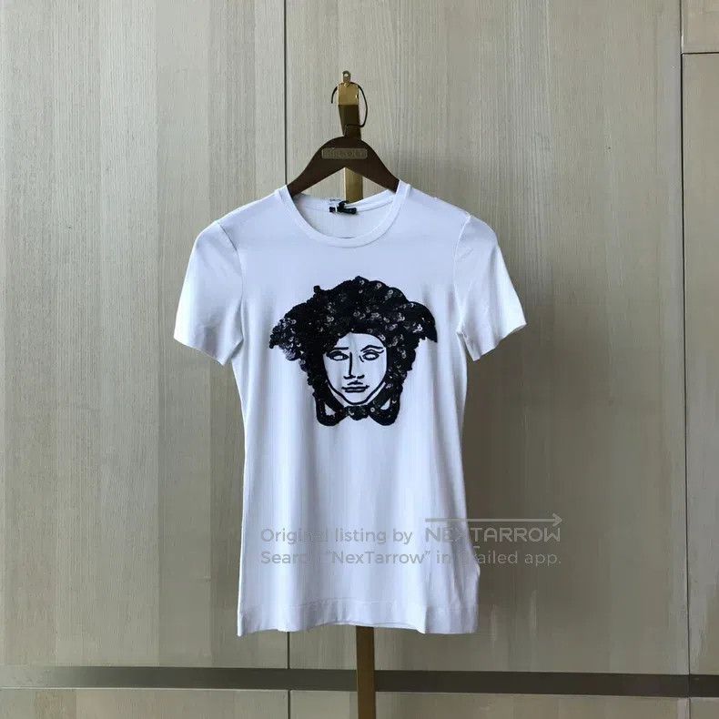 Versace Versace White sequin Medusa T-shirt Size XL / US 12-14 / IT 48-50 - 1 Thumbnail