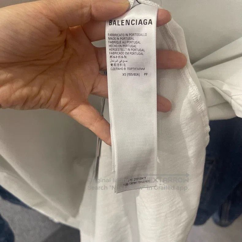 Balenciaga Balenciaga Solid Color Crystal Logo Short Sleeve Size US XS / EU 42 / 0 - 5 Thumbnail