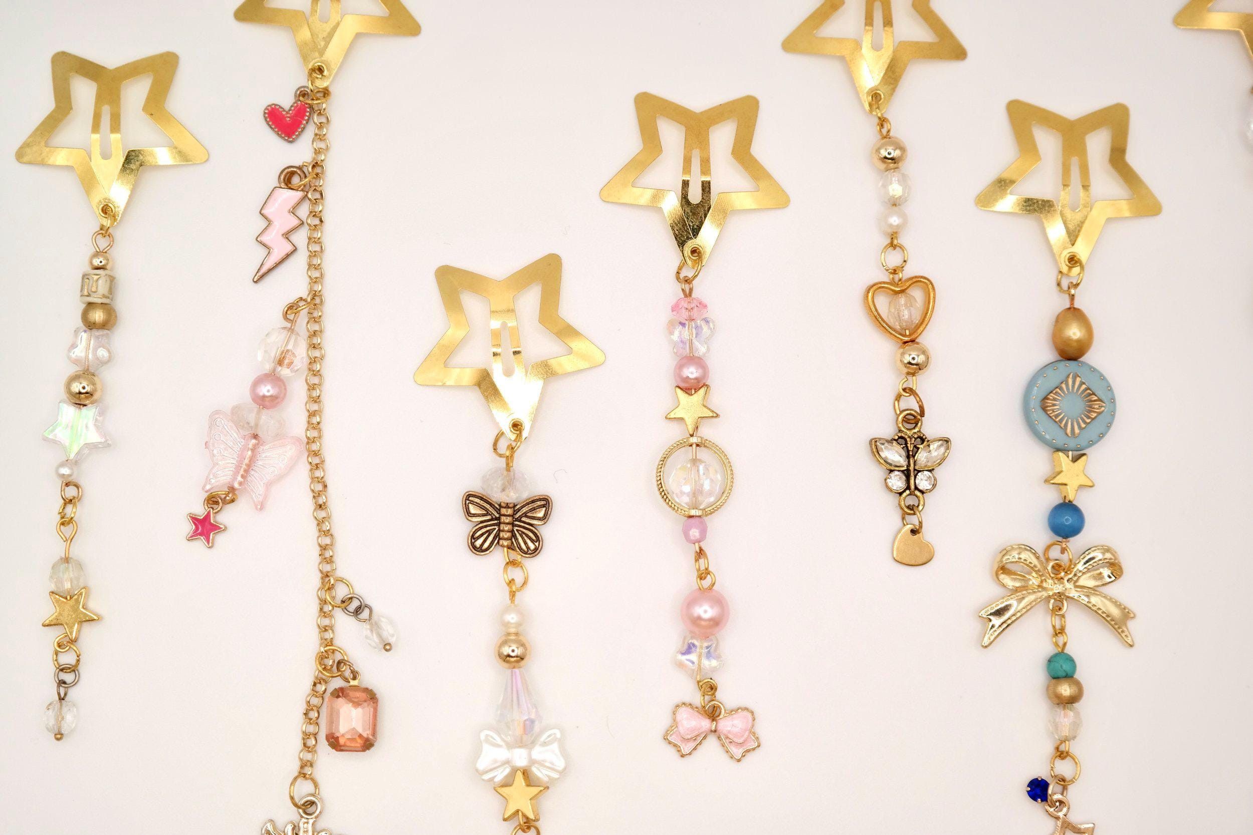 Handmade Gold Star Decorated Hair Clips Size ONE SIZE - 4 Thumbnail