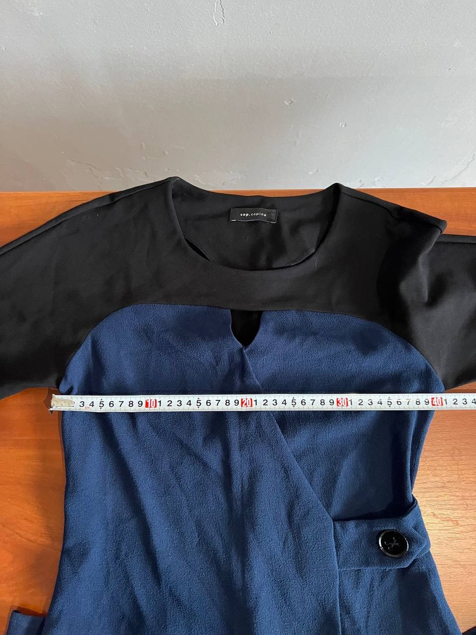 Cop Copine COP COPINE NAVY ASYMMETRICAL NEPTUNI ROSE RARE DRESS SZ 34 Size XS / US 0-2 / IT 36-38 - 17 Thumbnail